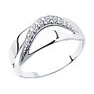 Кольцо из серебра с фианитами SOKOLOV 94012417 покрыто  родием, фото 6
