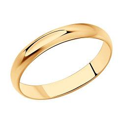 Обручальное кольцо их золочёного серебра SOKOLOV 93110001 позолота