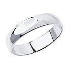 Гладкое обручальное кольцо из серебра SOKOLOV 94110001 покрыто  родием, фото 4
