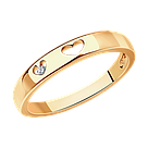 Кольцо из золоченого серебра с фианитом SOKOLOV 93010409 позолота коллекц. 0, фото 8