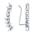 Серьги из серебра с фианитами SOKOLOV 94024257 покрыто  родием, фото 8