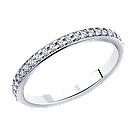 Кольцо из серебра с фианитами SOKOLOV 94010699 покрыто  родием коллекц. 0, фото 10