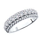Кольцо из серебра с фианитами SOKOLOV 94011270 покрыто  родием, фото 6