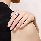 Кольцо из золочёного серебра с перламутром SOKOLOV 94012624 покрыто  родием, фото 4