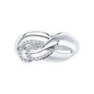 Кольцо из серебра с фианитами SOKOLOV 94012922 покрыто  родием, фото 4