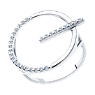 Кольцо из серебра с фианитами SOKOLOV 94013091 покрыто  родием, фото 7