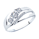 Кольцо из серебра с фианитами SOKOLOV 94012914 покрыто  родием, фото 6
