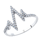 Кольцо из серебра с фианитами SOKOLOV 94013094 покрыто  родием коллекц. SKLV ПУЛЬС, фото 8