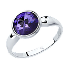 Кольцо из серебра с кристаллом SOKOLOV 94012604 покрыто  родием, фото 7