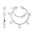 Серьги из серебра с жемчугом SOKOLOV 94024807 покрыто  родием,с английским замком, фото 7