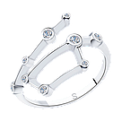 Кольцо из серебра с фианитами SOKOLOV 94013061 покрыто  родием коллекц.  SKLV 1.19, фото 8