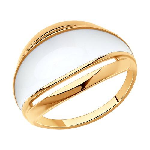 Кольцо из золочёного серебра с эмалью SOKOLOV 93010875 позолота