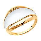 Кольцо из золочёного серебра с эмалью SOKOLOV 93010875 позолота, фото 4