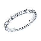 Кольцо из серебра с фианитами SOKOLOV 94013270 покрыто  родием, фото 5