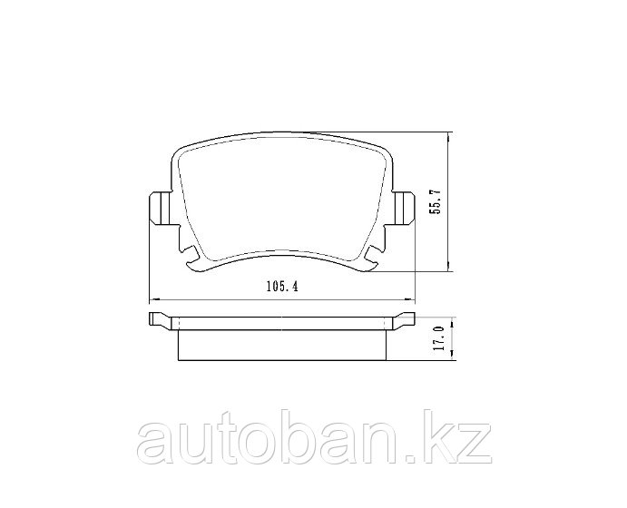 Тормозные колодки задние Audi A3/A4 04-/Volkswagen Golf/Passat 04-/Touran 04-/Jetta/Skoda Octavia /Superb 09-