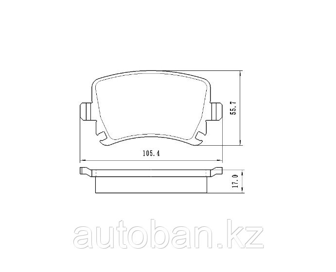 Тормозные колодки задние Audi A3/A4 04-/Volkswagen Golf/Passat 04-/Touran  04-/Jetta/Skoda Octavia /Superb 09-