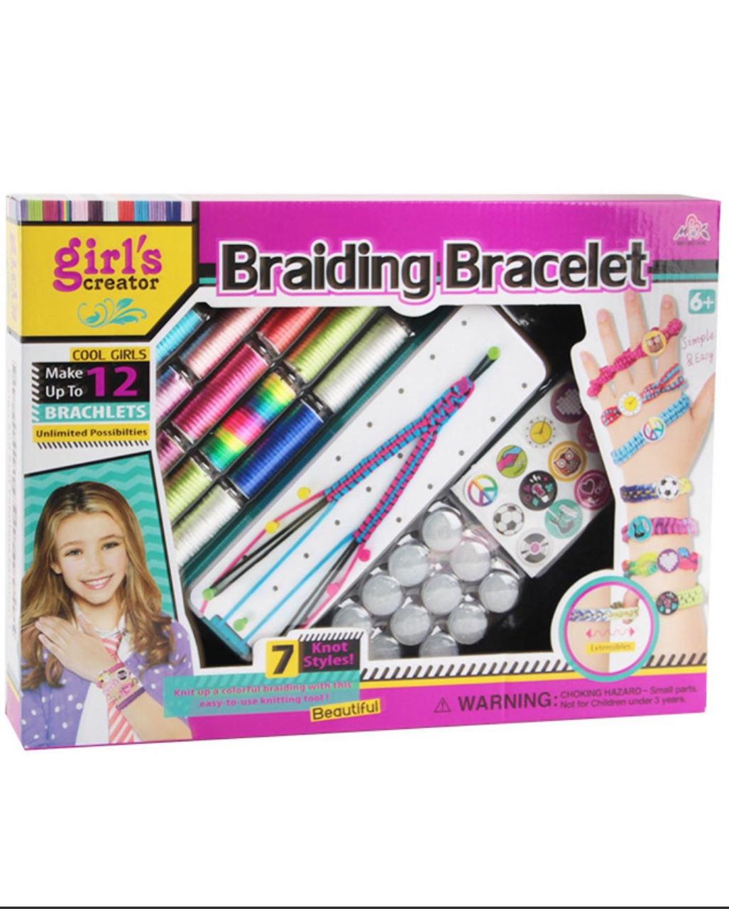 Набор для плетения браслетов Girls Creator "Braiding Bracelet" ткацкий станок, с аксессуарами, в коробке