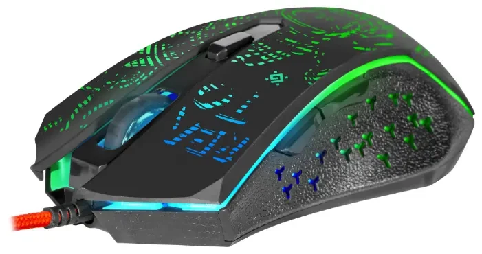 Мышь проводная игровая оптическая Defender Destiny GM-918 оптика 6кнопок 3200dpi 52918