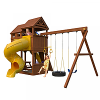 Детский игровой комплекс New Sunrise Нью Санрайз с винтовой горкой-трубой