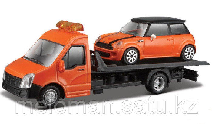 BBURAGO: 1:43 Car Hauler + Mini Cooper GTI - фото 1 - id-p101005773