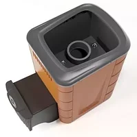 Банная печь ПБ Каронада Мини Heavy Metal ДА антрацит. (6-12м3). (уголь, дрова) TMF., фото 2