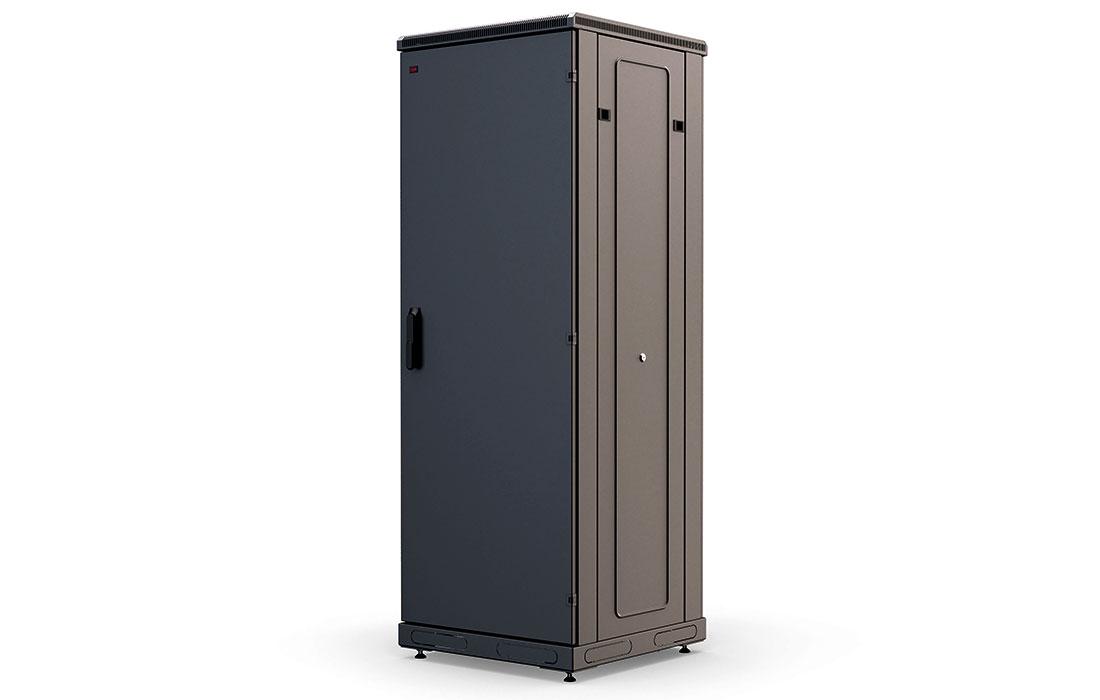 Шкаф телекоммуникационный напольный 19", 27U(600x600), ШТ-НП-М-27U-600-600-М-Ч, передняя дверь металл, черный