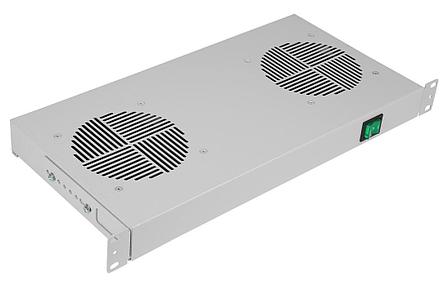 Вентиляторный модуль , 2 вентилятора с термодатчиком без шнура питания 35С ВМ-2-19" 48В ССД, фото 2