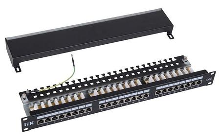 PP24-1UC6S-D05 ITK 1U патч-панель кат.6 STP, 24 порта (Dual), с кабельным органайзером, фото 2