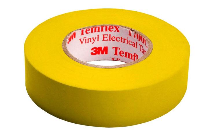 7100080342 Temflex 1300, желтая, универсальная изоляционная лента, 19мм х 20м х 0,13мм, фото 2