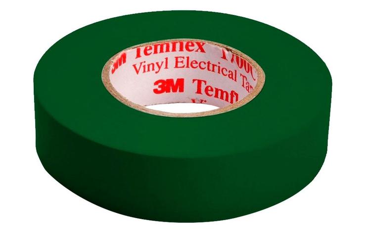 7100080343 Temflex 1300 зеленая, универсальная изоляционная лента, 19мм х 20м х 0,13мм, фото 2