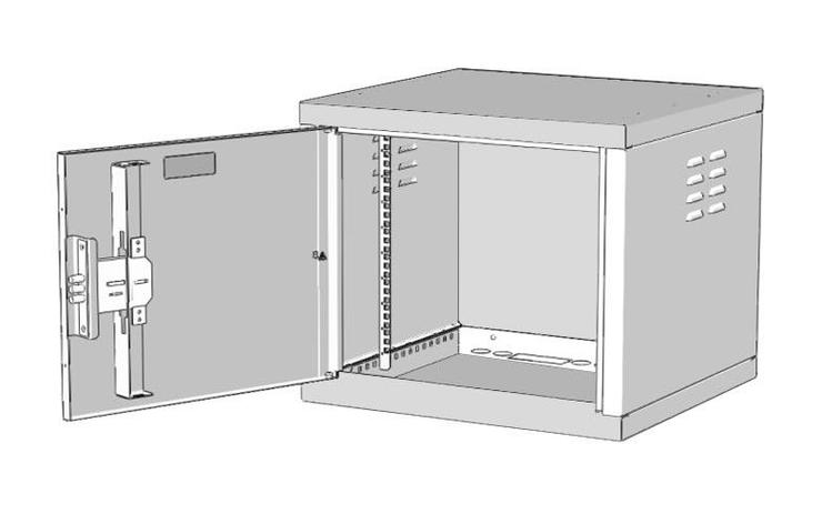 Шкаф антивандальный настенный ШАН-Э 19" 6U(600*550) ССД, фото 2