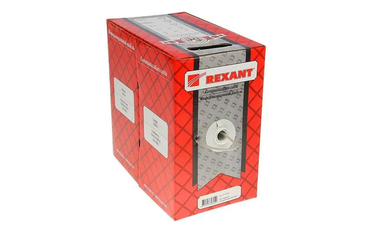 01-0120 Кабель витая пара REXANT FTP 1PR 24AWG, CAT5e (бухта 305 м), фото 2