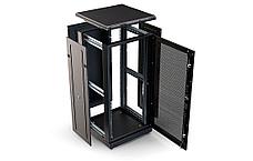 Шкаф телекоммуникационный напольный 19", 24U(600x1000), ШТ-НП-М-24U-600-1000-П-Ч, передняя дверь перфорация,, фото 3