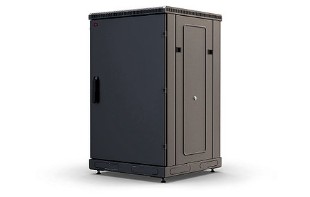 Шкаф телекоммуникационный напольный 19",18U(600x800), ШТ-НП-М-18U-600-800-М-Ч, передняя дверь металл, черный, фото 2