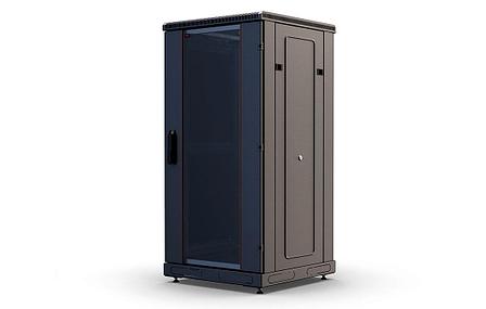 Шкаф телекоммуникационный напольный 19", 24U(600x800), ШТ-НП-М-24U-600-800-С-Ч, передняя дверь стекло, черный, фото 2