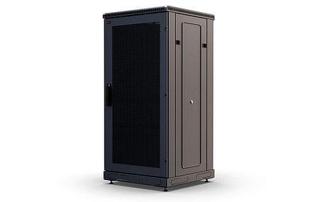 Шкаф телекоммуникационный напольный 19", 24U(800x1000), ШТ-НП-М-24U-800-1000-П-Ч, передняя дверь перфорация,, фото 1