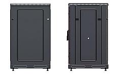 Шкаф телекоммуникационный напольный 19",18U(600x600), ШТ-НП-М-18U-600-600-С-Ч, передняя дверь стекло, черный, фото 3