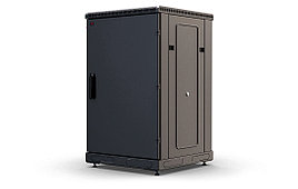 Шкаф телекоммуникационный напольный 19",18U(600x1000), ШТ-НП-М-18U-600-1000-М-Ч, передняя дверь металл, черный