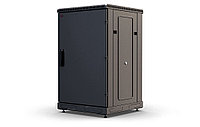 Шкаф телекоммуникационный напольный 19",18U(600x600), ШТ-НП-М-18U-600-600-М-Ч, передняя дверь металл, черный