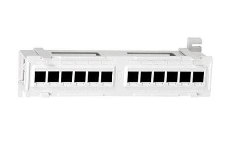 15379 Hyperline PPW-12-8P8C-C5e Патч-панель настенная, 12 портов RJ-45(8P8C), категория 5е, с подставкой, фото 1