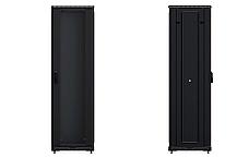 Шкаф телекоммуникационный напольный 19", 42U(600x600), ШТ-НП-М-42U-600-600-С-Ч, передняя дверь стекло, черный, фото 3