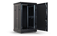 Шкаф телекоммуникационный напольный 19",18U(800x800), ШТ-НП-М-18U-800-800-М-Ч, передняя дверь металл, черный, фото 2