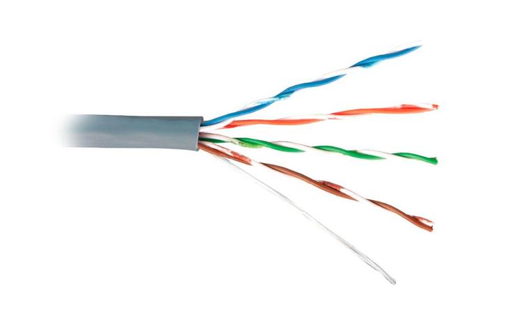 Кабель связи витая пара SkyNet FTP, кат.5E 4х2x24AWG solid, PVC, 305м, серый Light indoor, фото 2