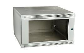Шкаф телекоммуникационный настенный разборный 19”,6U(600x450), ШТ-НСр-6U-600-450-С дверь стекло ССД
