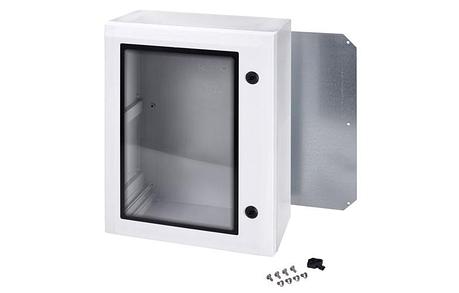ARCA 504021W Шкаф, армированный PC, дверца с прозрачным смотровым окном, два замка, петли на длинной стороне, фото 2