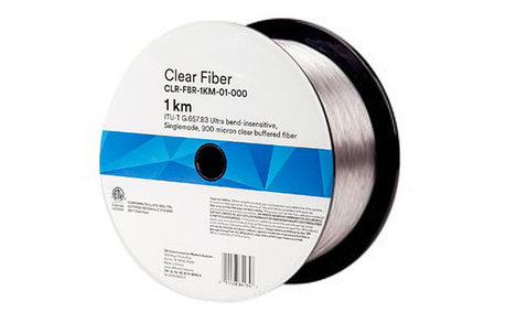 7100086525/80611498058 CLR-FBR-1KM-01-000 Clear Fiber Оптическое волокно, прозрачный буфер 900um, G.657 B3,, фото 2