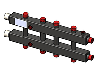 Гидравлический коллектор горизонтальный 5 контуров (до 70кВт)