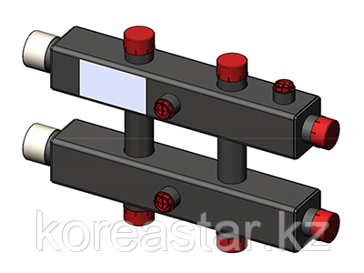 Гидравлический коллектор горизонтальный 3 контура (до 70кВт)