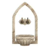 Мраморная арка АМ-49 для курны в хамам