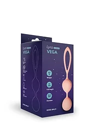 Вагинальные шарики Le Frivole Vega, светло-розовый, 28 мм